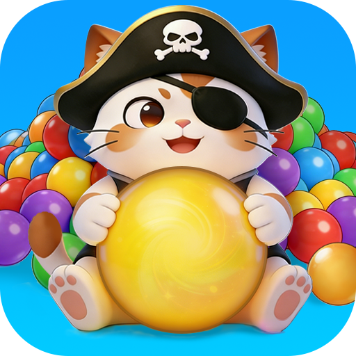 Bubble Shooter: Skybound Voyage cat pirate artwork