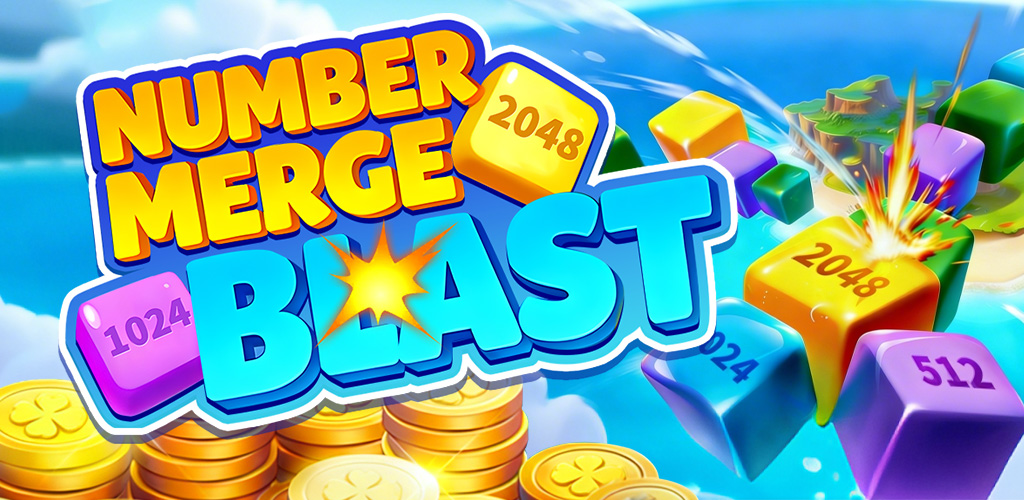 Number Merge Blast colorful numbered block artwork